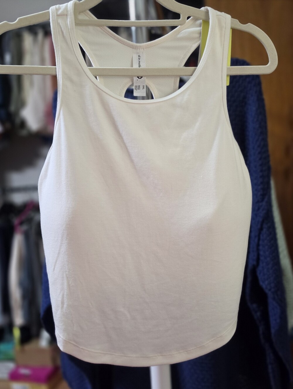 ALL IN MOTION Off-White Racerback Sports Bra